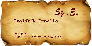 Szalók Ernella névjegykártya